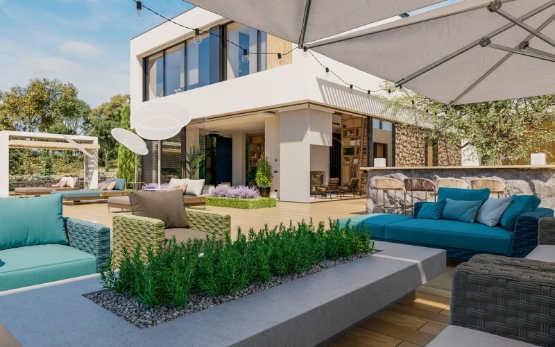 Mediterranean Villa interior and exterior design